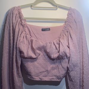 Long sleeved bust crop top